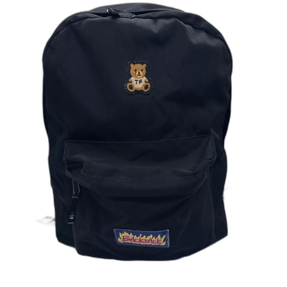 Teddy Fresh Laptop Teddybear Patch Backpack 16"- Black